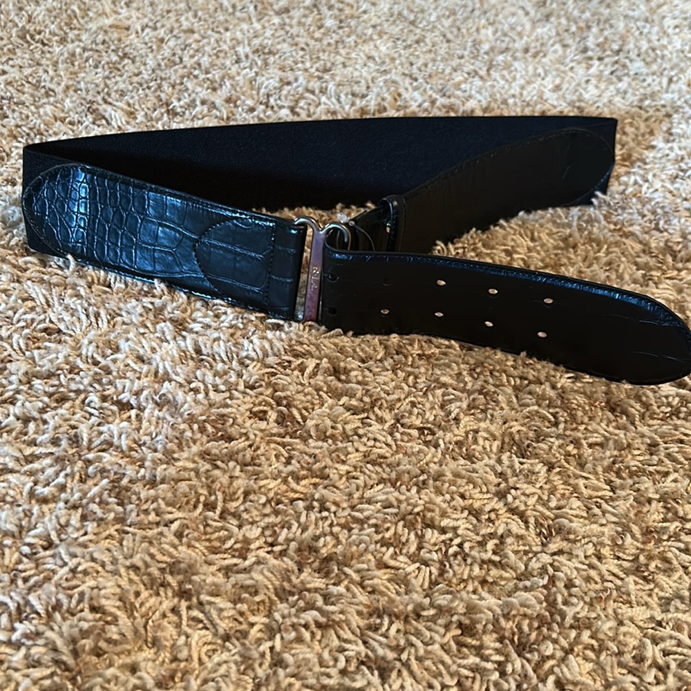 Ralph Lauren- Women’s Black Belt Bag Sleek Adjustable Design - S (29”)